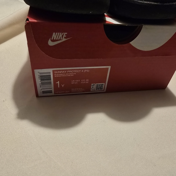 Nike Kids Black Slip-On Water Shoes with White Swoosh - Picture 2 of 4